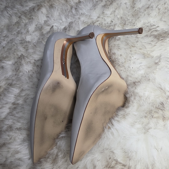 Elegant Sam Edelman Gray Women's Pumps - Picture 3 of 9